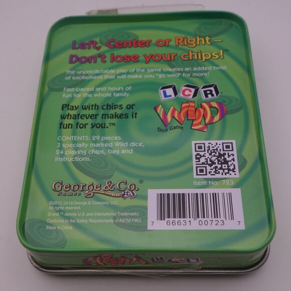 George & Co. LCR Wild Dice Game with Collector Tin 7 66631 00723 7 - Picture 4 of 16